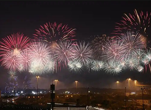 奇台县焰火晚会